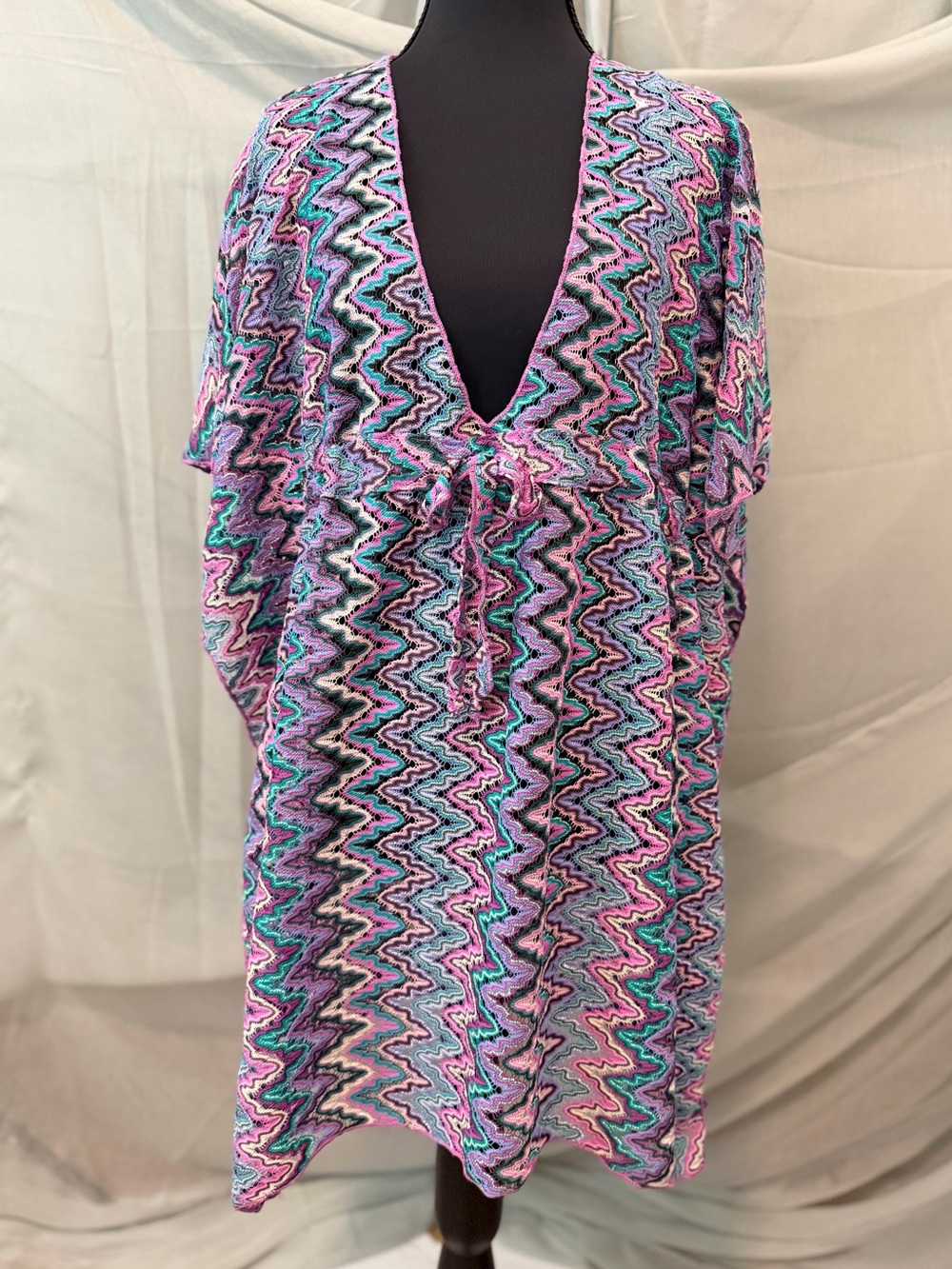 BECCA Multi-Colored Swim Coverup Kaftan